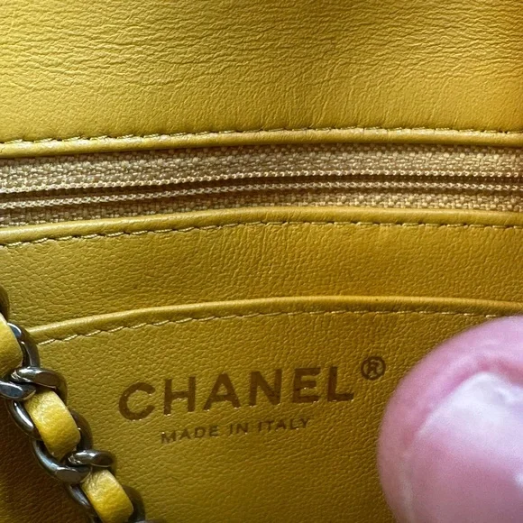 *RARE* CHANEL Yellow Mini Bag - Picture 8 of 8
